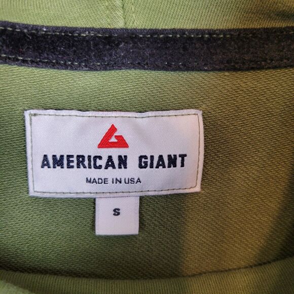 American Giant Womens Tunic Hoodie Dress Size Small Green Pullover Sweatshirt - Picture 2 of 10